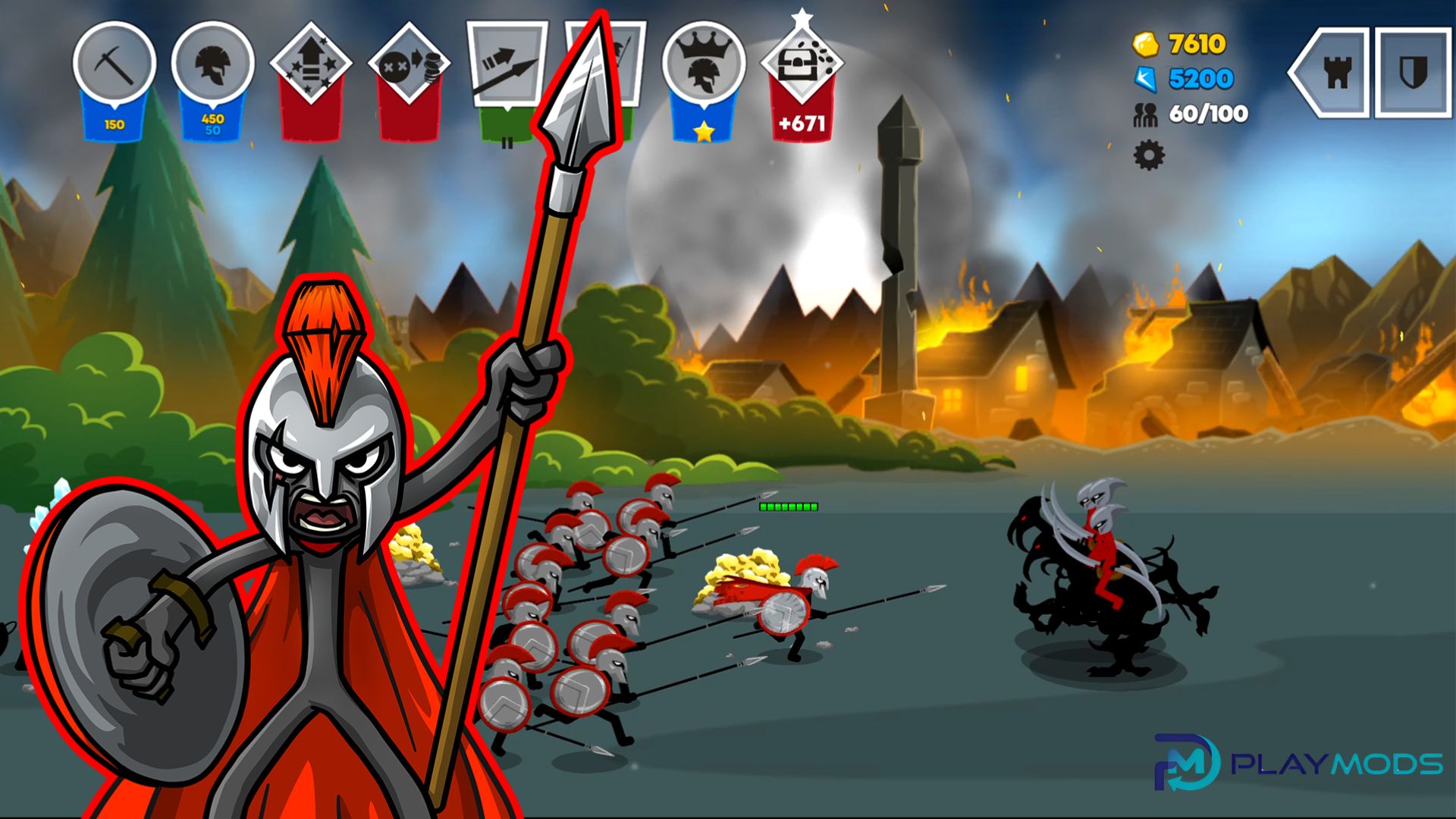 Download Stick War: Saga MOD APK v2026.5.2718 (Emas Tanpa Batas/Terbuka) Gratis untuk Android Map yang Beragam dan Visual yang Menarik